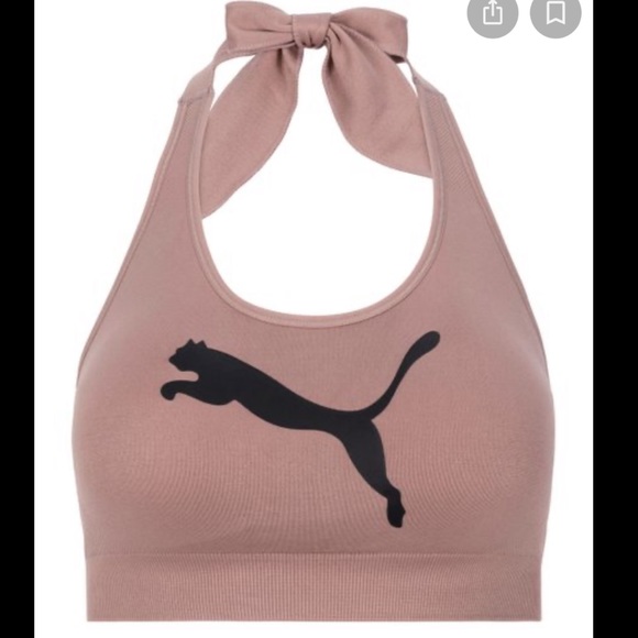 Puma Halter Style Sports Bra Medium - Picture 3 of 7